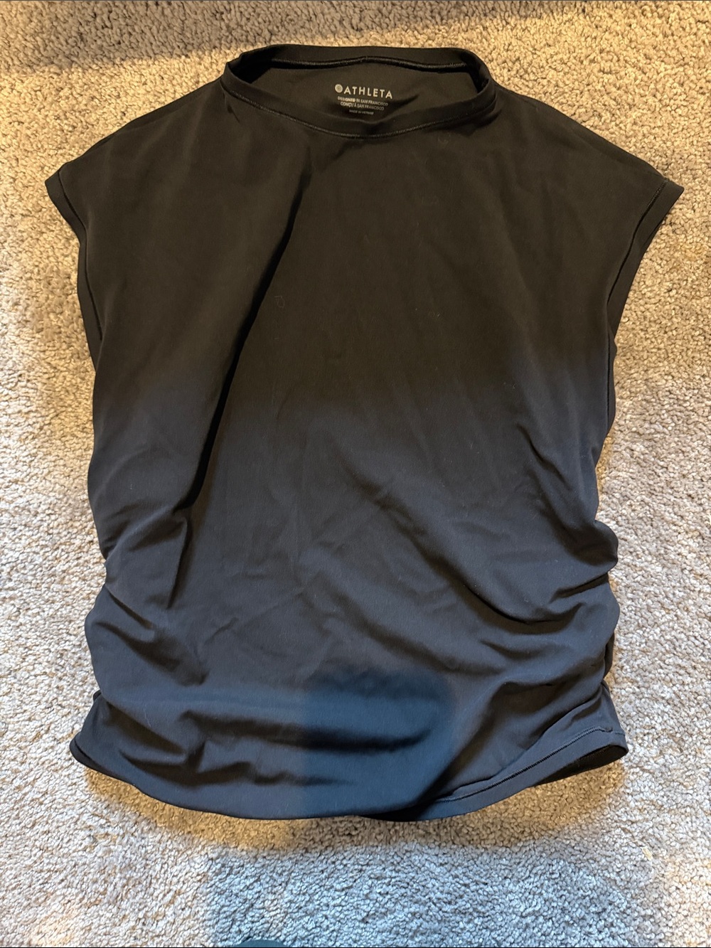 Athleta Black Sleeveless High-Neck Muscle Tank